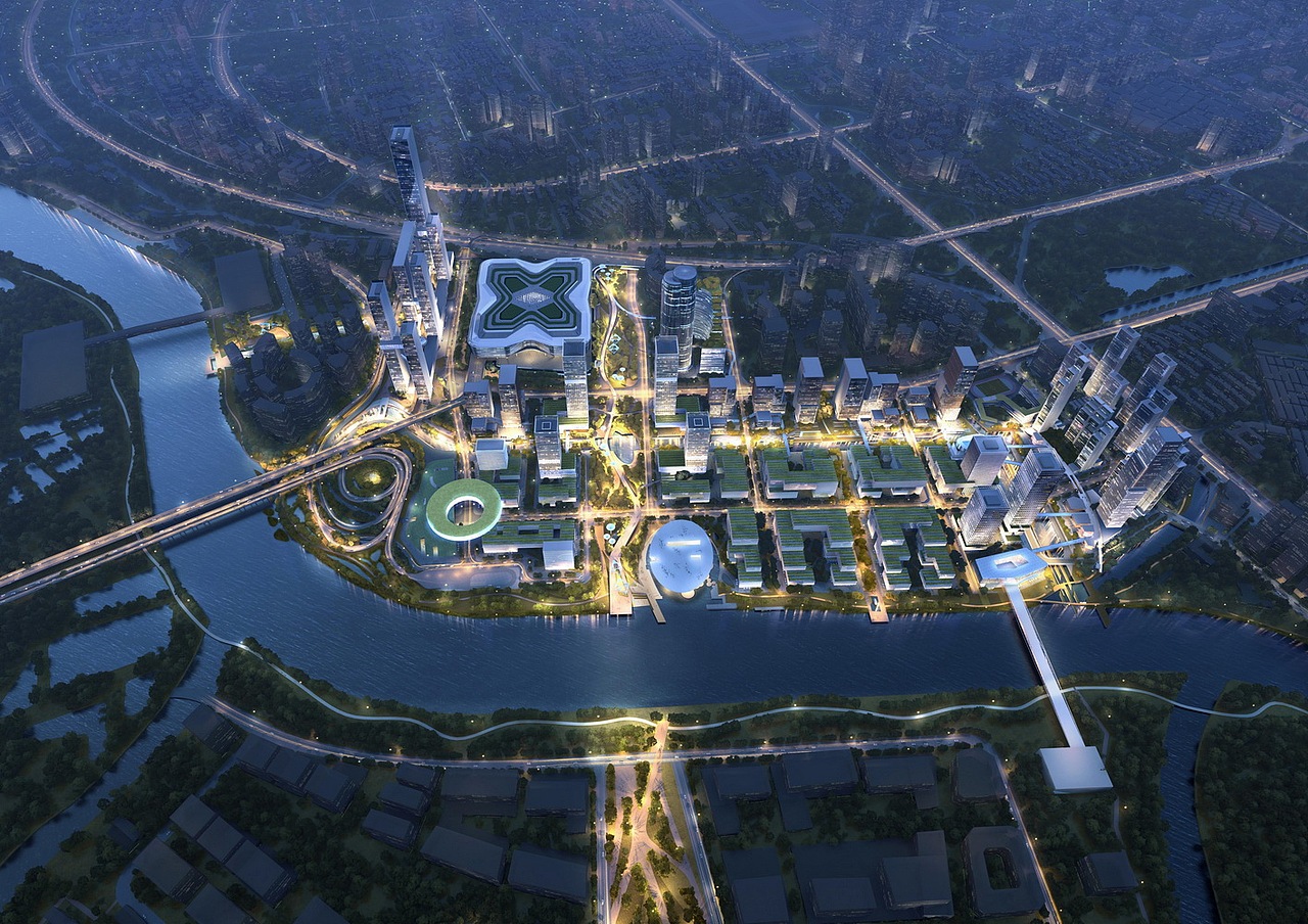 深圳深港科创园皇岗口岸片区规划SU模型下载