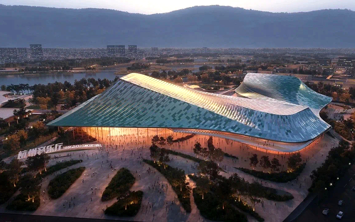 扎哈杭州未来国际演艺中心SU模型下载