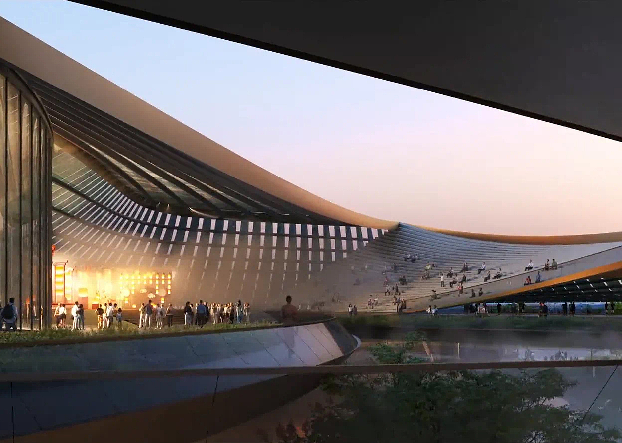 扎哈杭州未来国际演艺中心SU模型下载