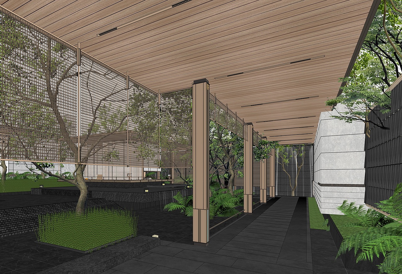 保利瑧悦新中式示范区景观SU模型下载（图ZMzkzMjE3NDI4） - 景观设计 - 站酷设计师素模网原创素材 - 站酷ZCOOL