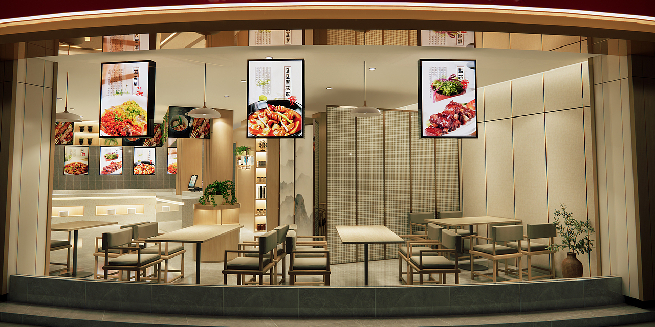 自选餐厅快餐店（图ZMzkzMjE5MjYw） - 酒店餐饮设计 - 站酷设计师空间设计师Wind原创素材 - 站酷ZCOOL