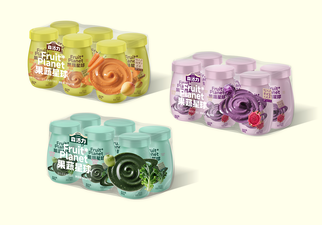 新作|森活力果蔬星球酸奶包装全案设计策划