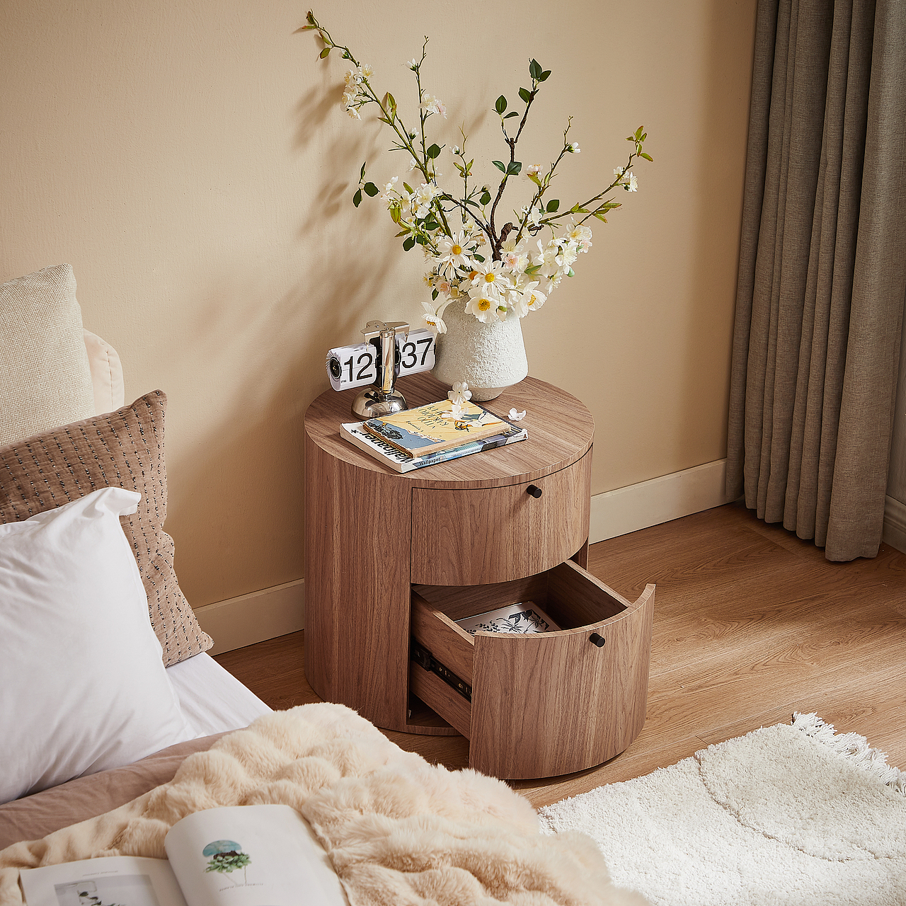 床头柜拍摄|木纹轻诉,时光入眠