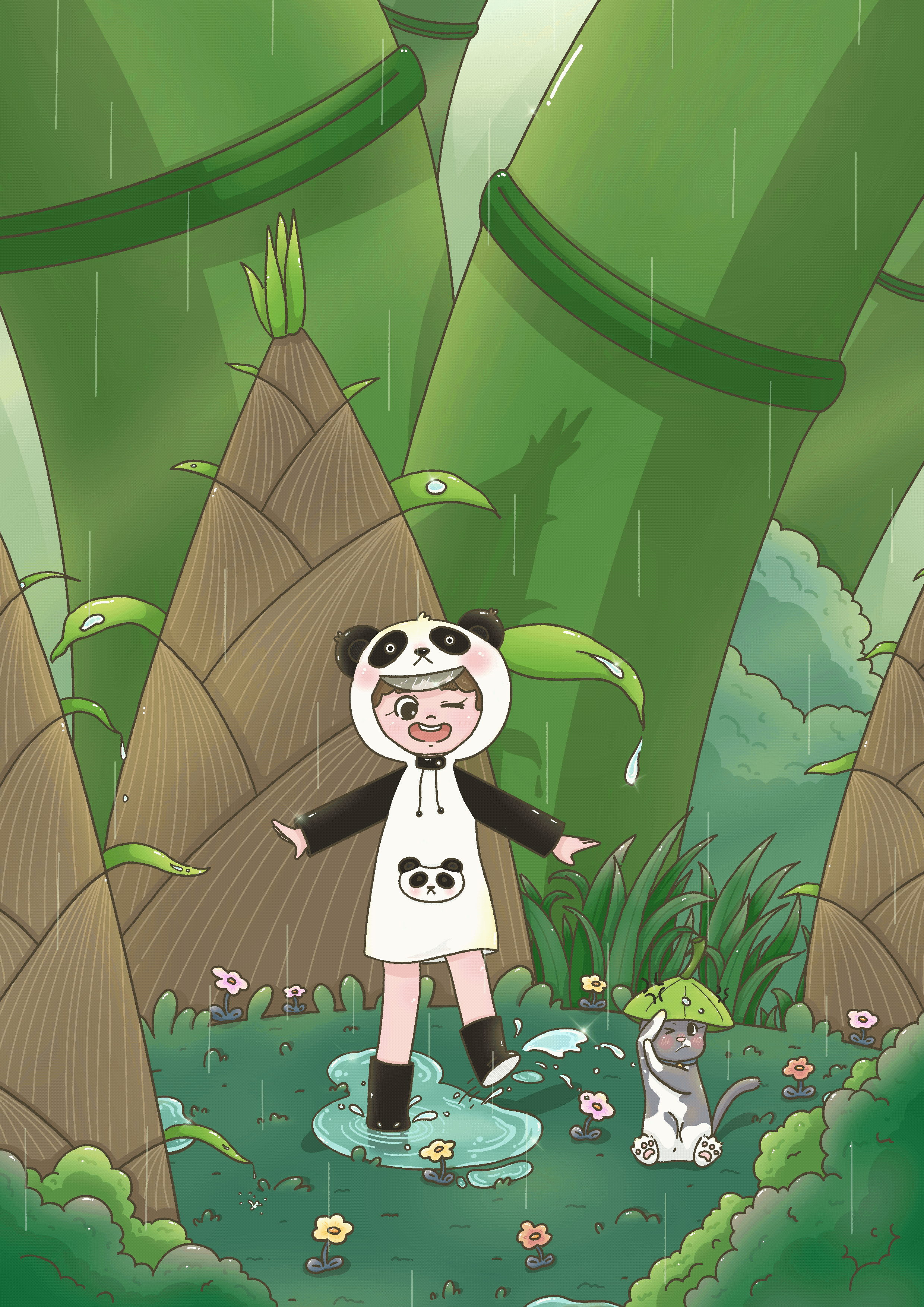 插画衍生·《春笋》