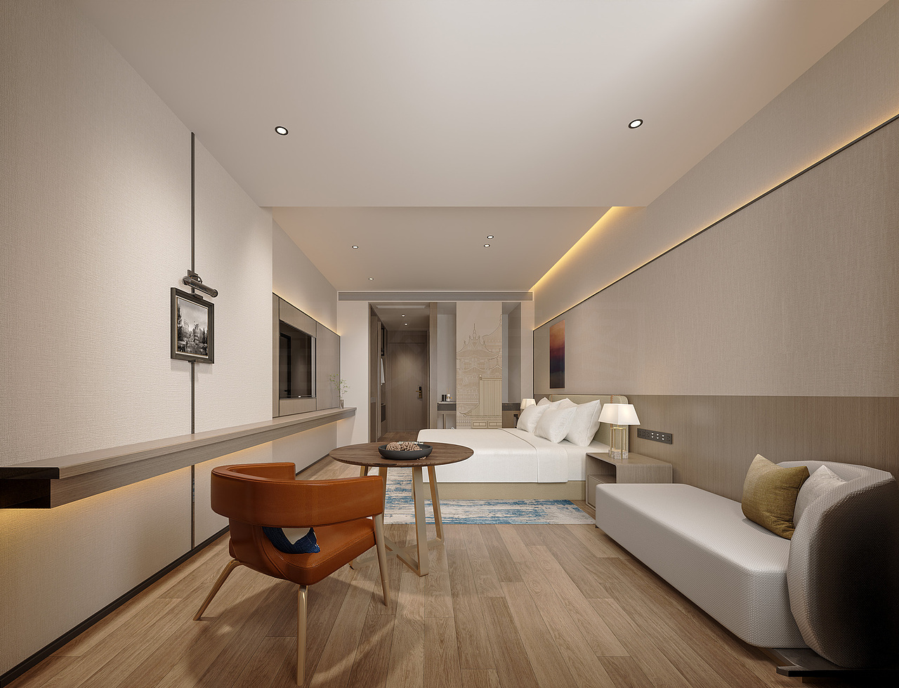 大型民宿酒店 从影音厅 餐厅 大厅 休息室 区域展示