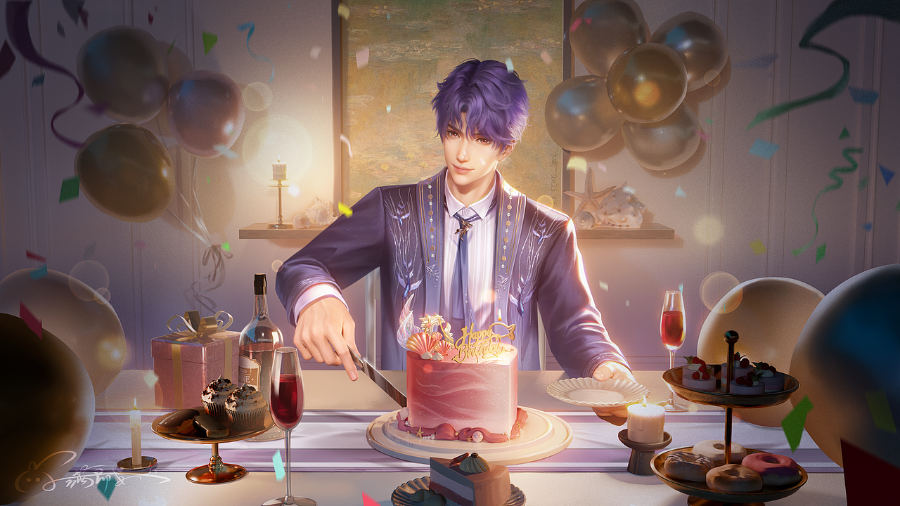 恋与深空丨祁煜丨沉入无尽海（图ZMzkzMjUzNjQ0） - 创作习作 - 站酷设计师丶小满原创素材 - 站酷ZCOOL