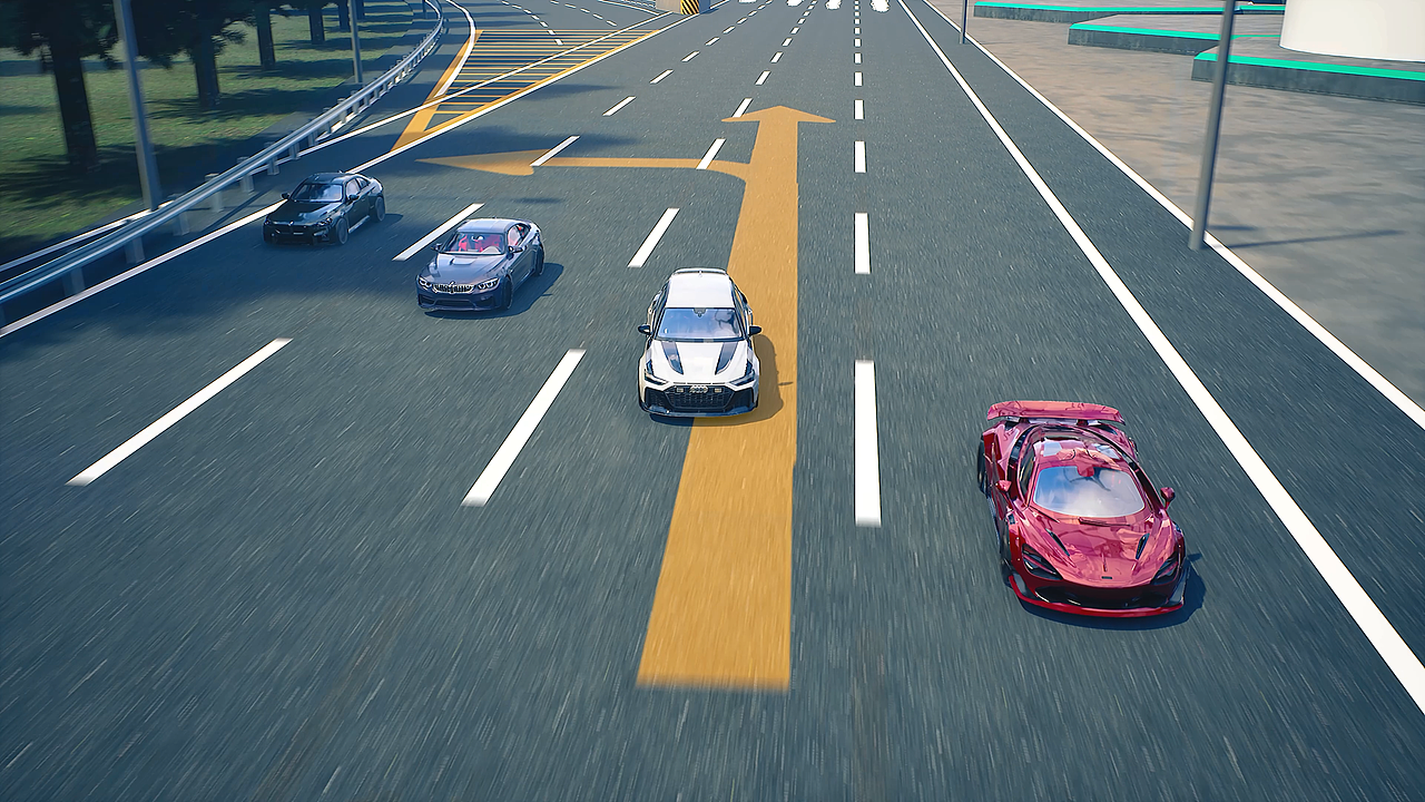 车队飞驰光影动画展示2