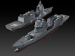 【Blender建模】意大利多用途近海巡逻舰