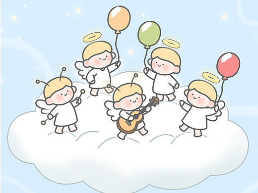 长安LUMIN雾白车贴设计--《云层小天使》