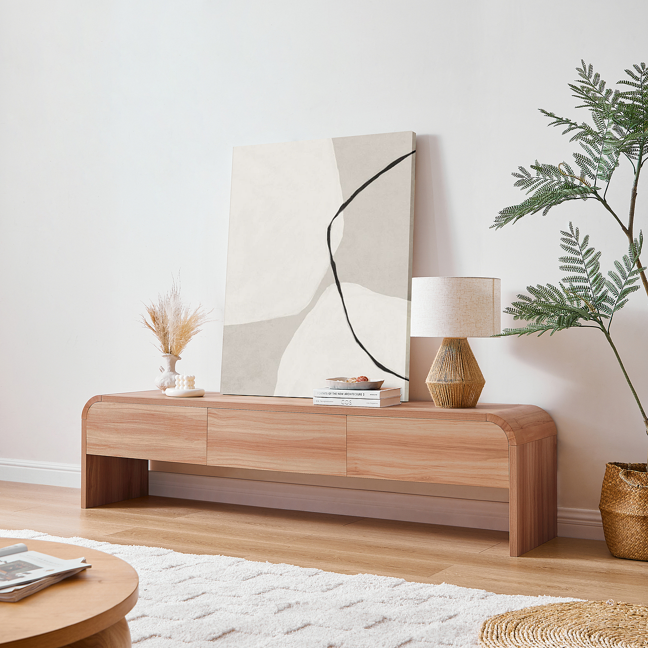 电视柜拍摄|木纹轻语,时光驻足