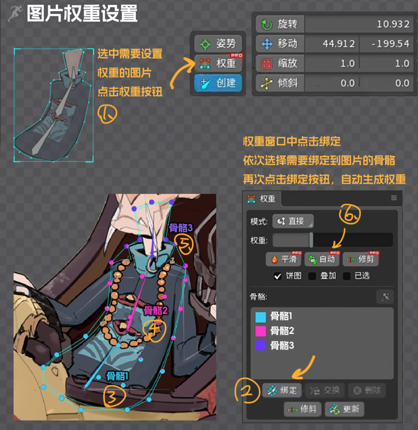 如果角色可以动起来｜Spine入门技巧-Part1（图ZMTUxNDY2NTI=） - 教程 - 站酷设计师叶子_Studio原创素材 - 站酷ZCOOL