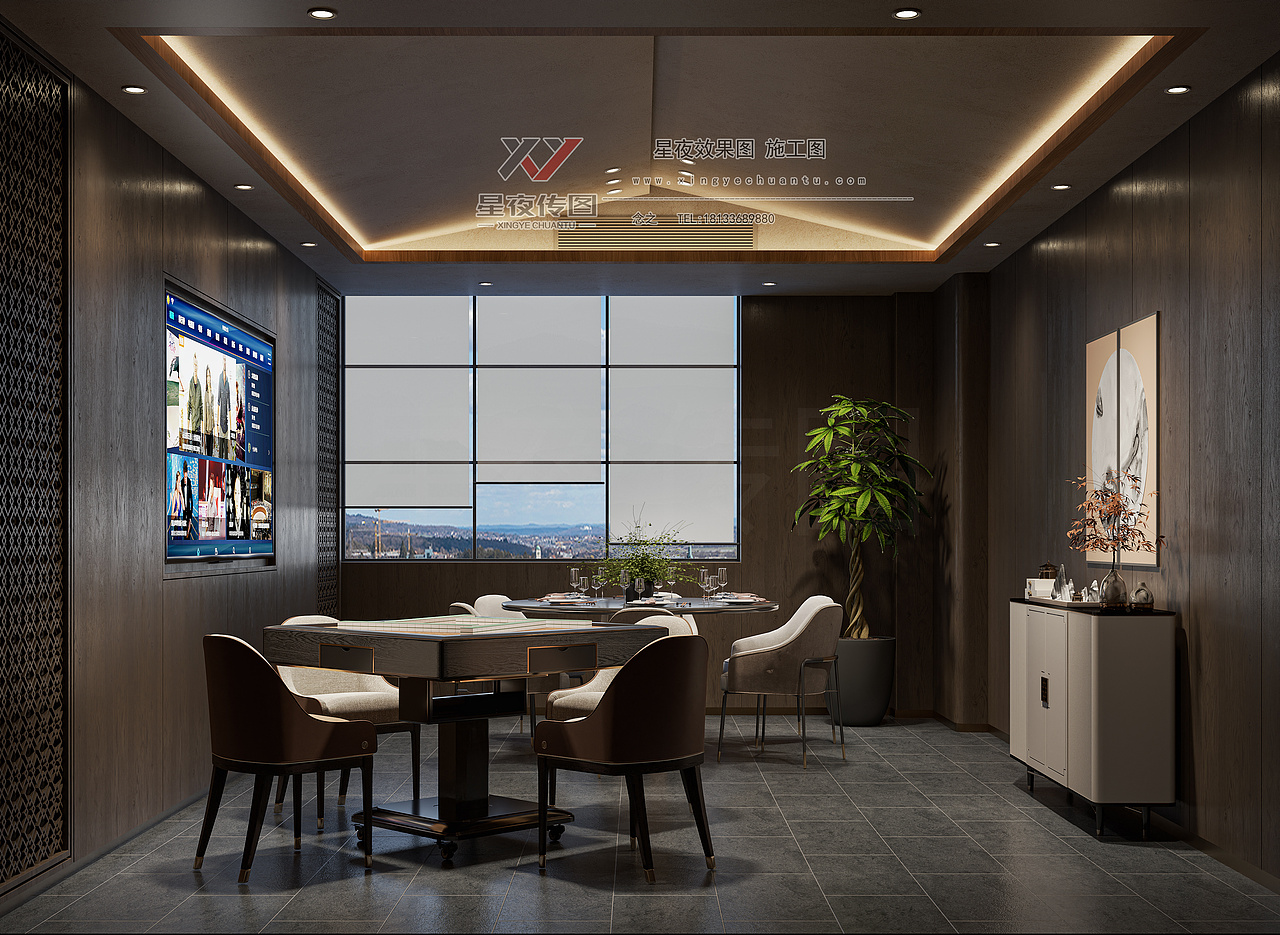 城市云端，现代简奢餐厅设计