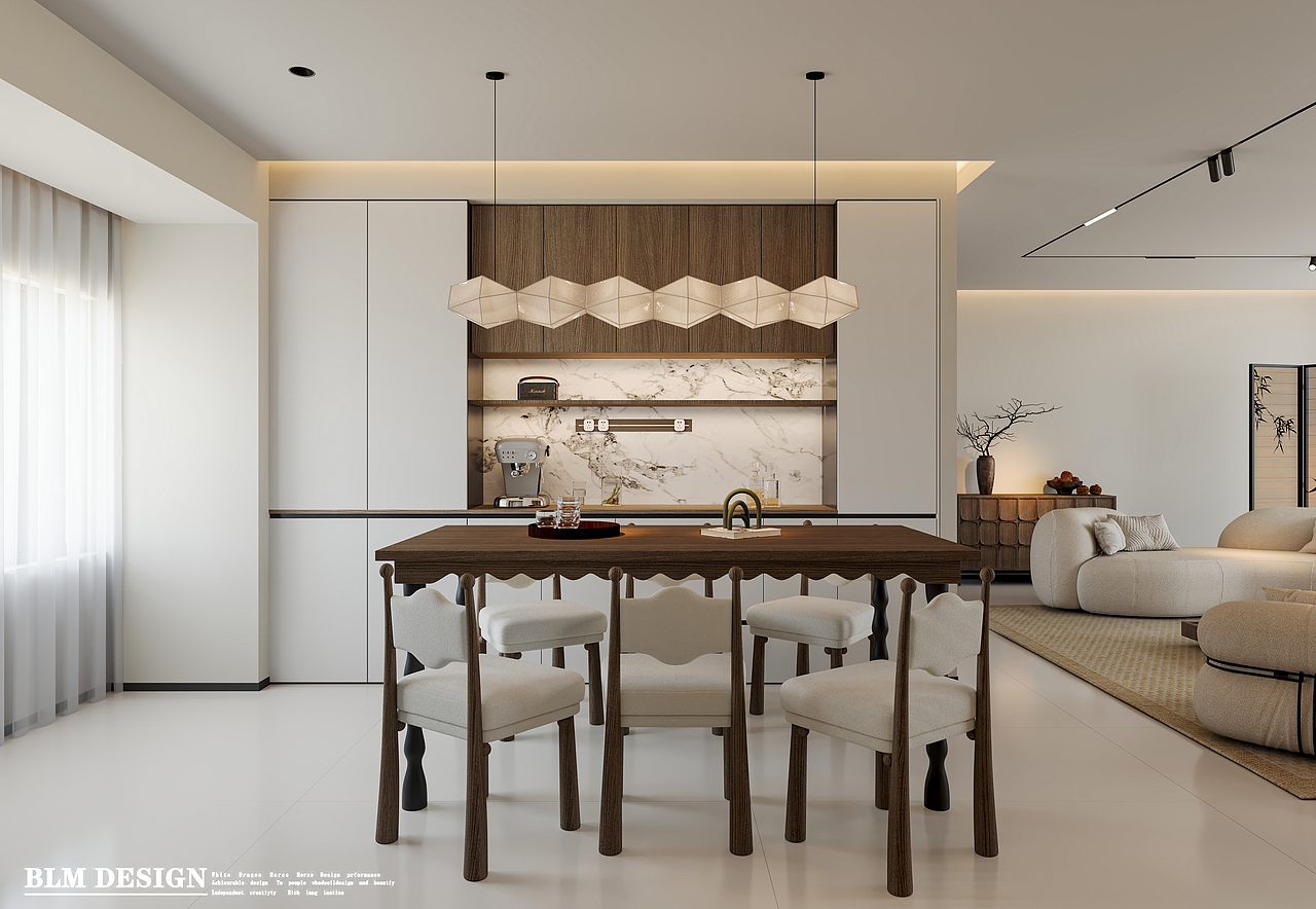 现代奶油-白龙马效果图