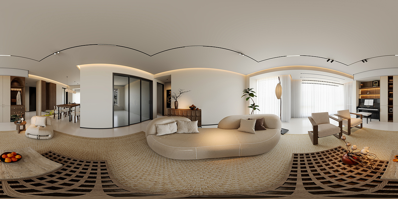 现代奶油-白龙马效果图