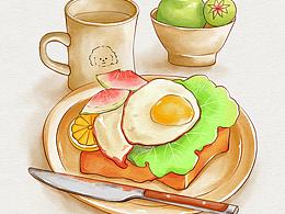 水彩美食練習(xí)