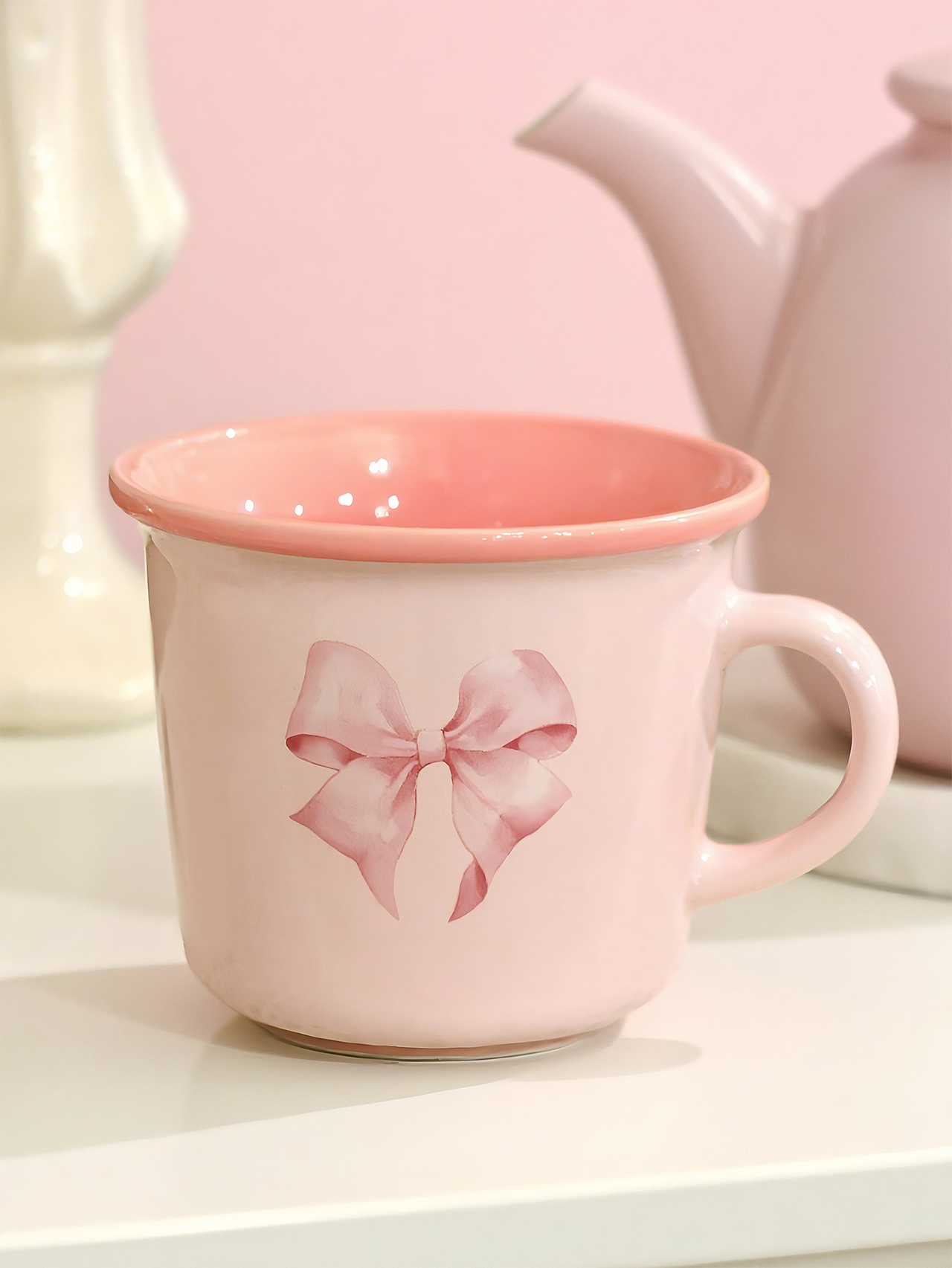 马克杯产品拍摄加后期修图—粉色系列