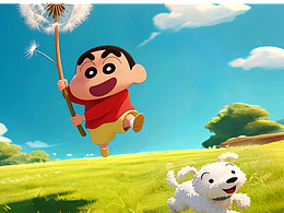 吉利银河E8壁纸-蜡笔小新和小白蒲公英