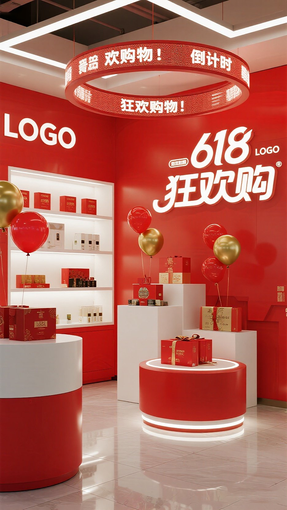 618直播背景 绿幕设计 日化护肤品