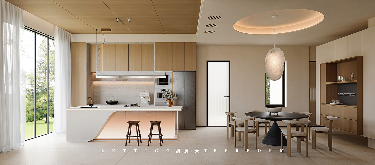 原木极简别墅｜光影、木质与留白的温柔对话（图ZMzkzMzE5Mjcy） - 家装设计 - 站酷设计师澜腾设计原创素材 - 站酷ZCOOL