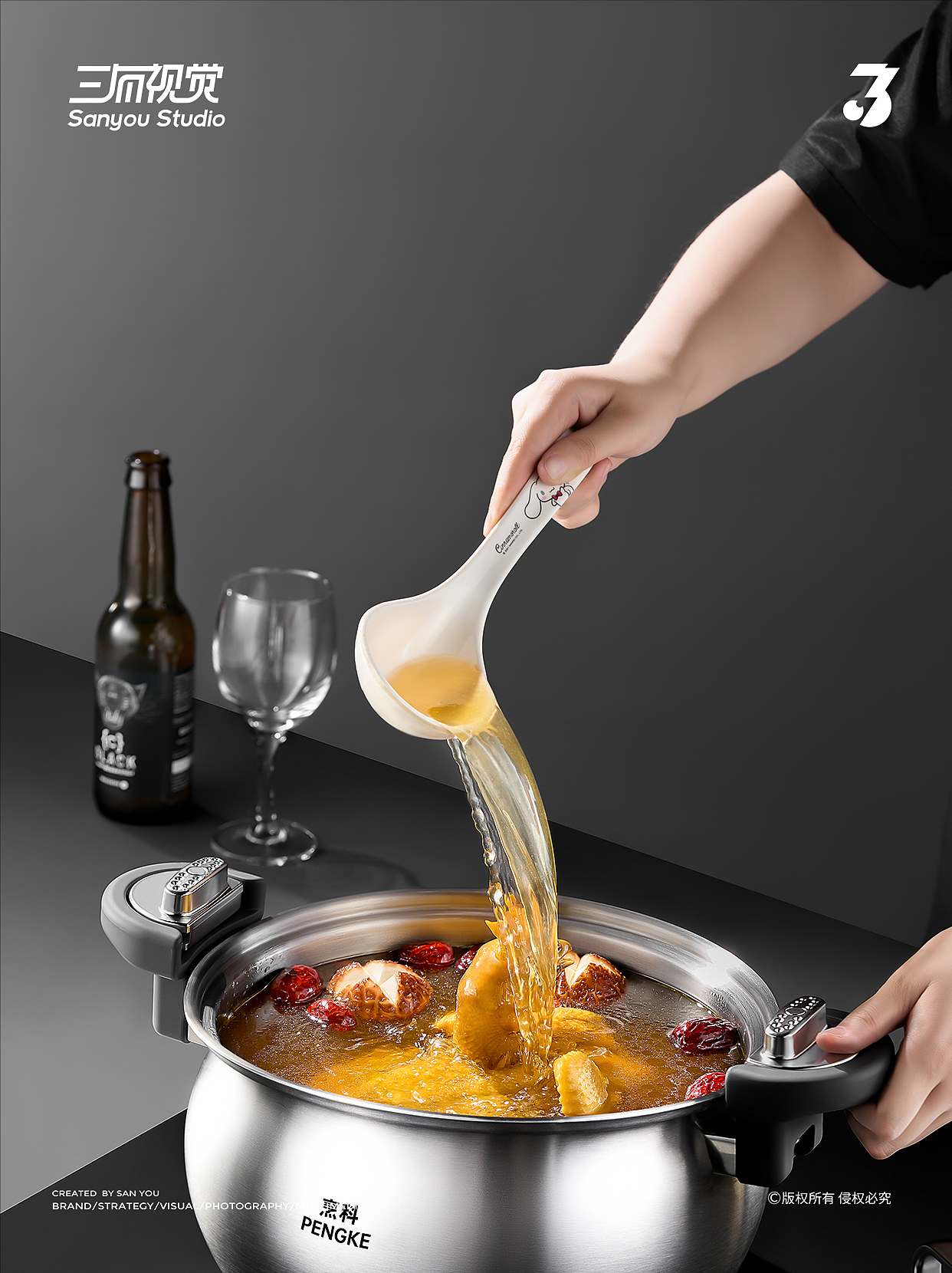 静物摄影丨产品拍摄丨不锈钢锅套装拍摄