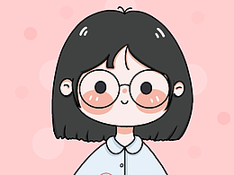 可愛豆豆眼，頭像稿