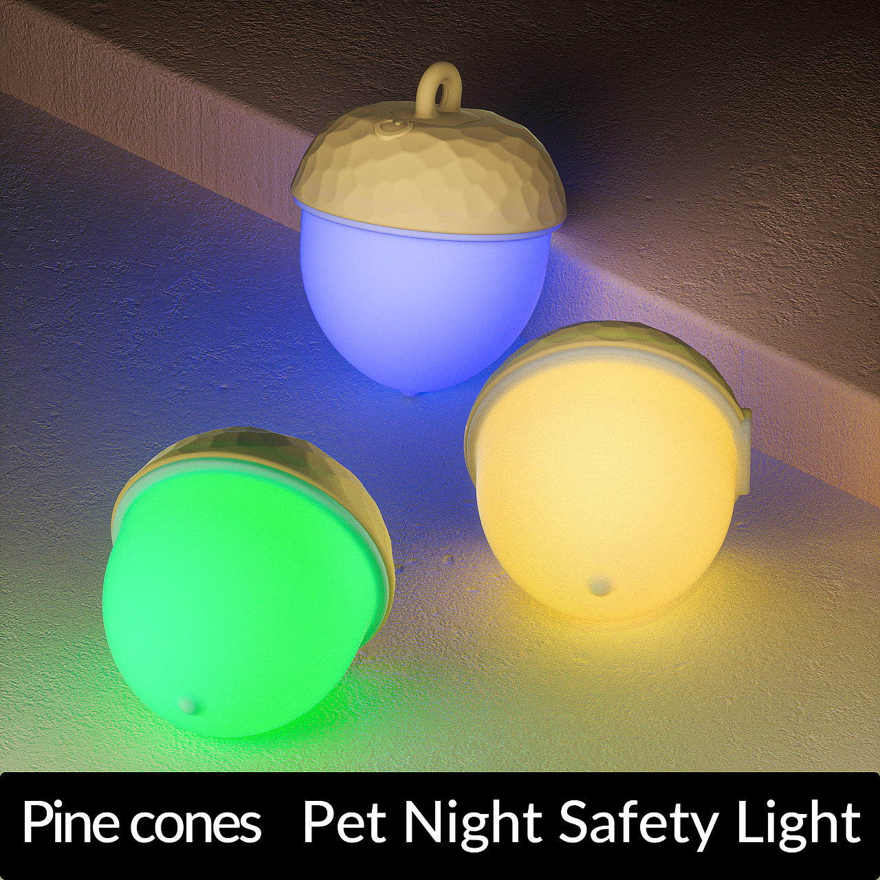 【亚马逊】宠物夜行灯 松果款 狗爪款