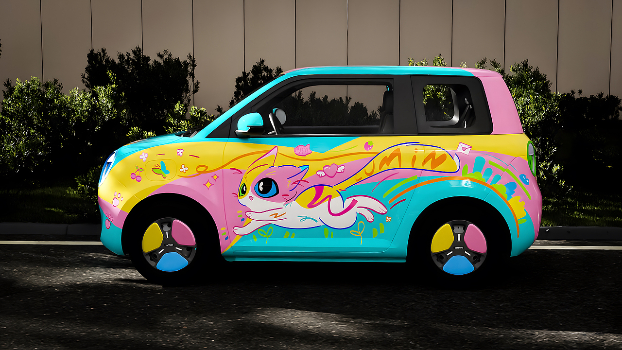 轻松 出游 城市 长安车贴 | 应用创新：光栅卡车贴（图ZMzkzMzMwNjg0） - 其他平面 - 站酷设计师Vcheng丶原创素材 - 站酷ZCOOL