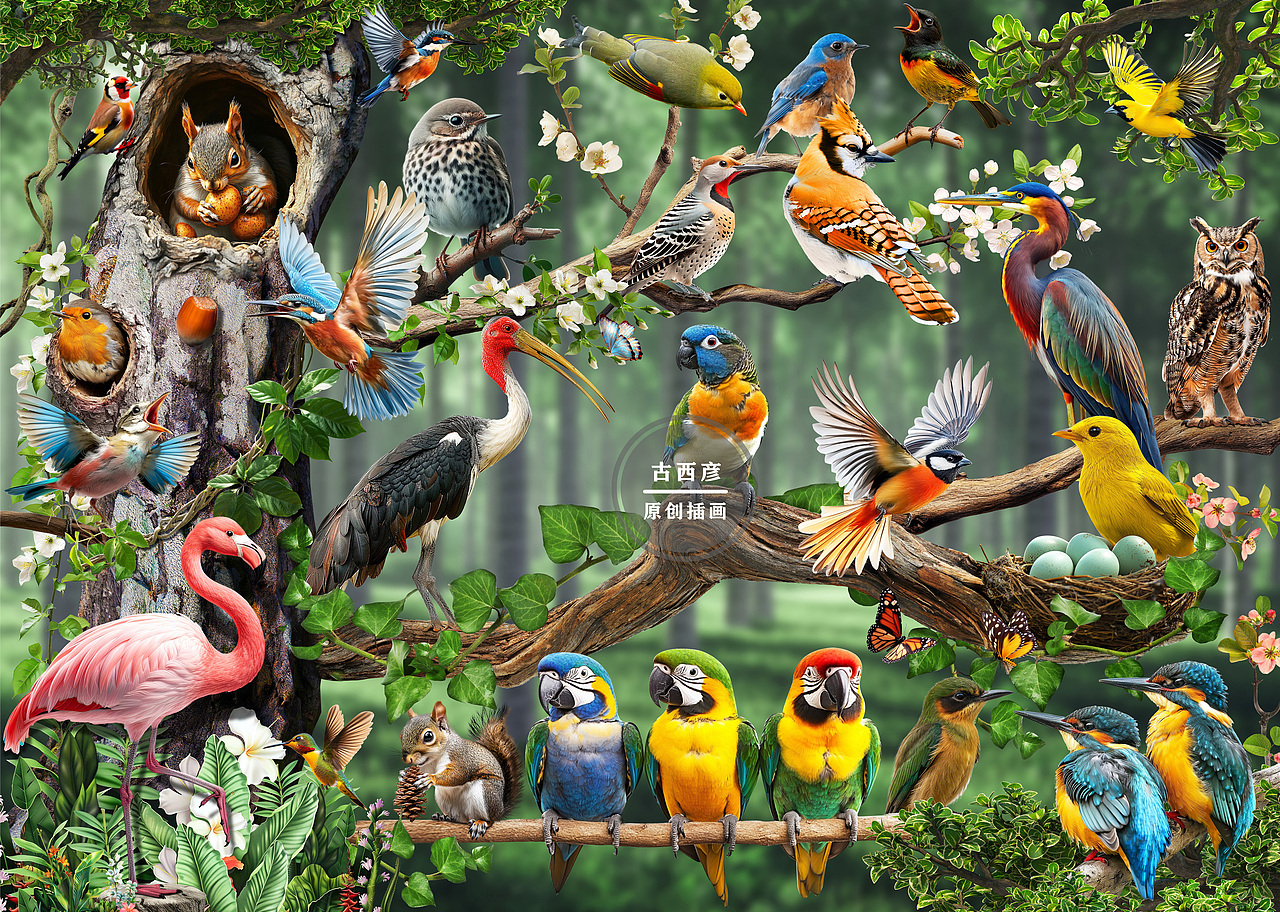 拼图作品（图ZMzkzMzM0NjUy） - 商业插画 - 站酷设计师古西彦原创素材 - 站酷ZCOOL