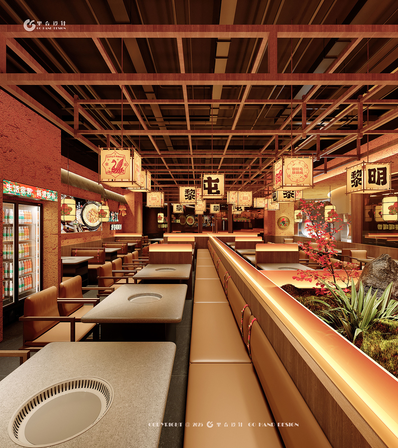 餐饮空间丨黎明屯铁锅炖·昆山店（图ZMzkzMzM4NzI0） - 商业空间设计 - 站酷设计师ZHAI_原创素材 - 站酷ZCOOL