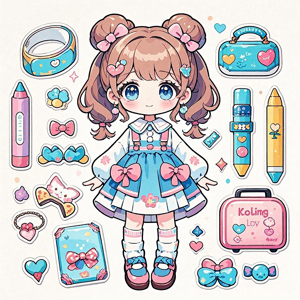 Q版娃娃贴纸 OC设计 灵感参考