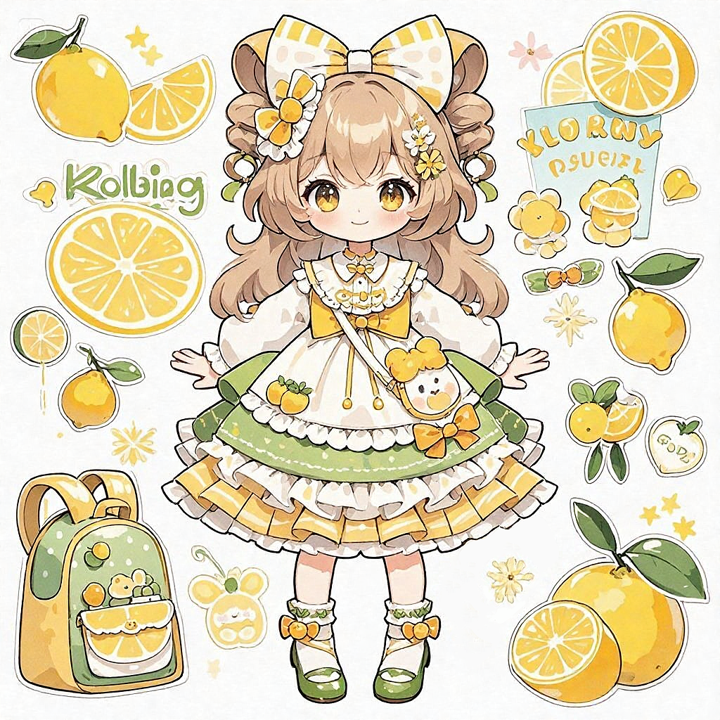 Q版娃娃贴纸 OC设计 灵感参考