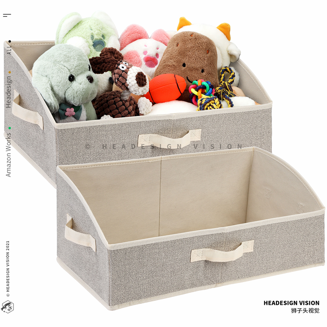 布艺收纳盒产品拍摄_主图设计_A+页面设计-狮子头视觉