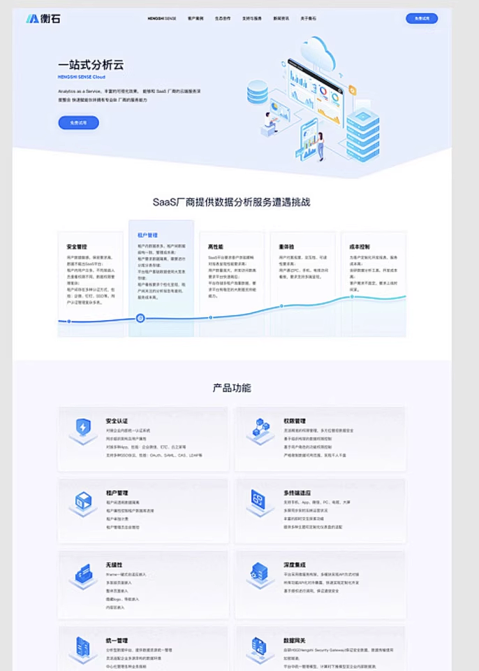 互联网公司简约网站UI设计