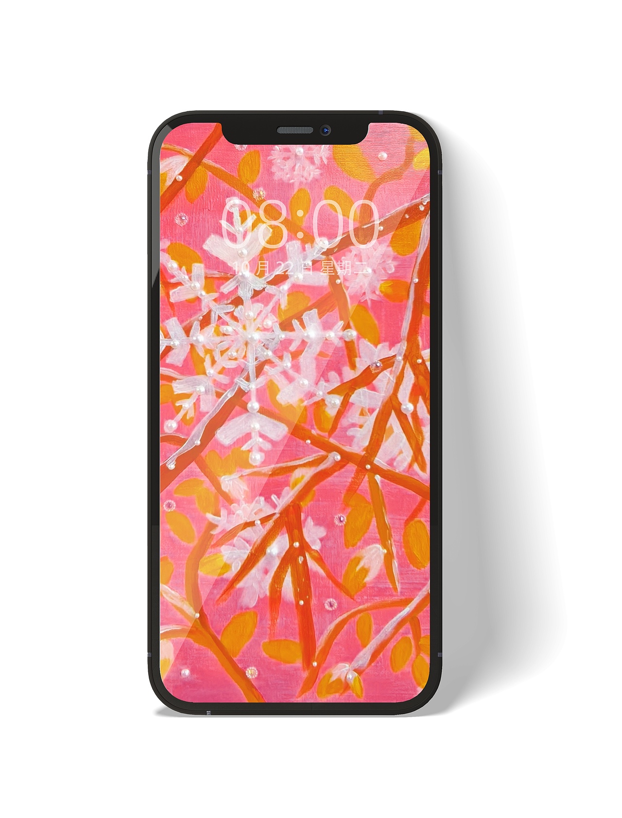 原创装饰画《雪花系列.珍珠雪花》
