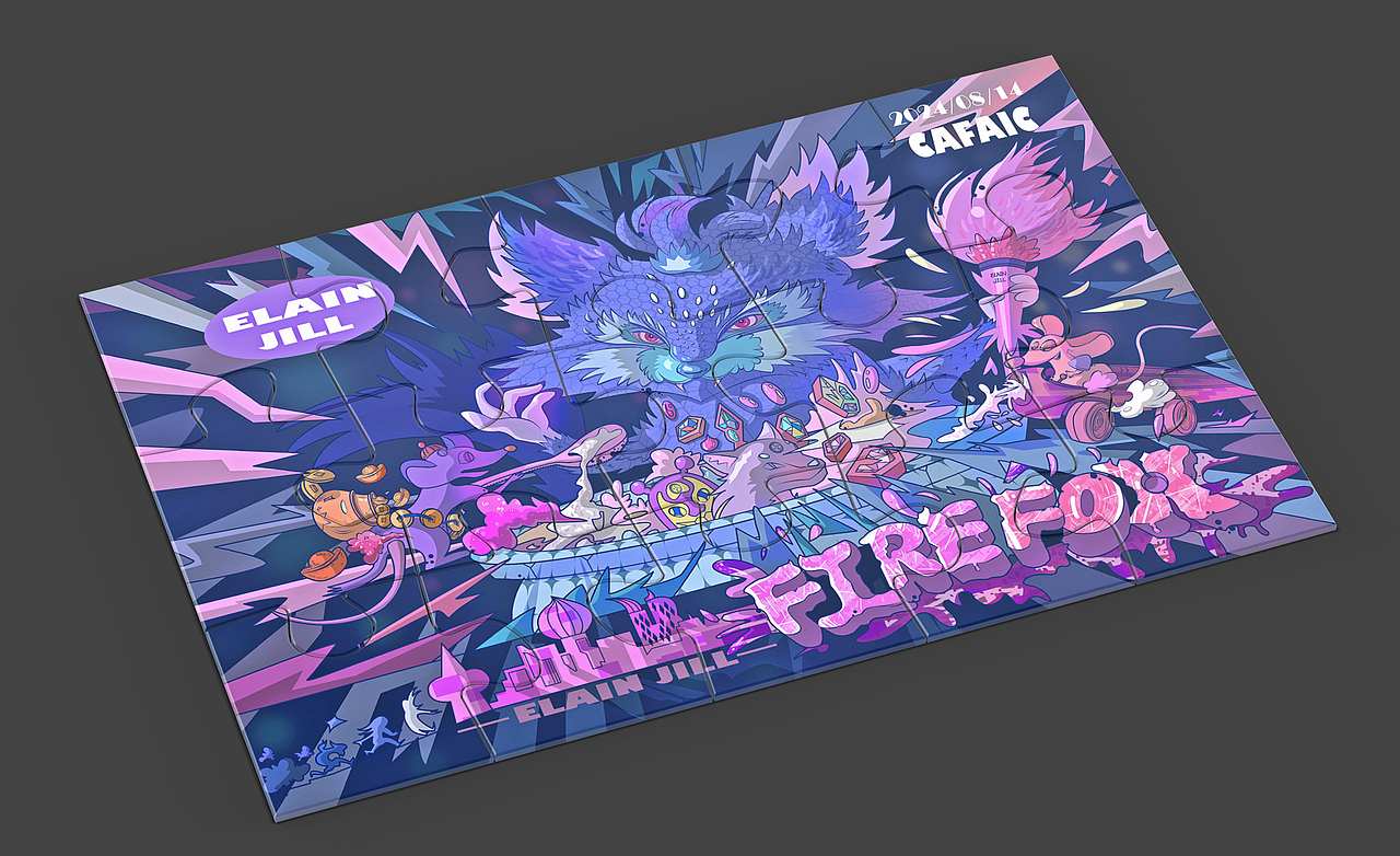 新锐KV插画|焰狐FIRE FOX:潮创IP物料延展