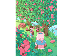 原创插画|石榴 场景插画