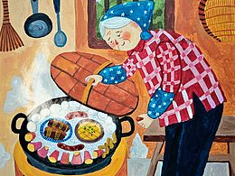 奶奶喊你回家吃饭啦