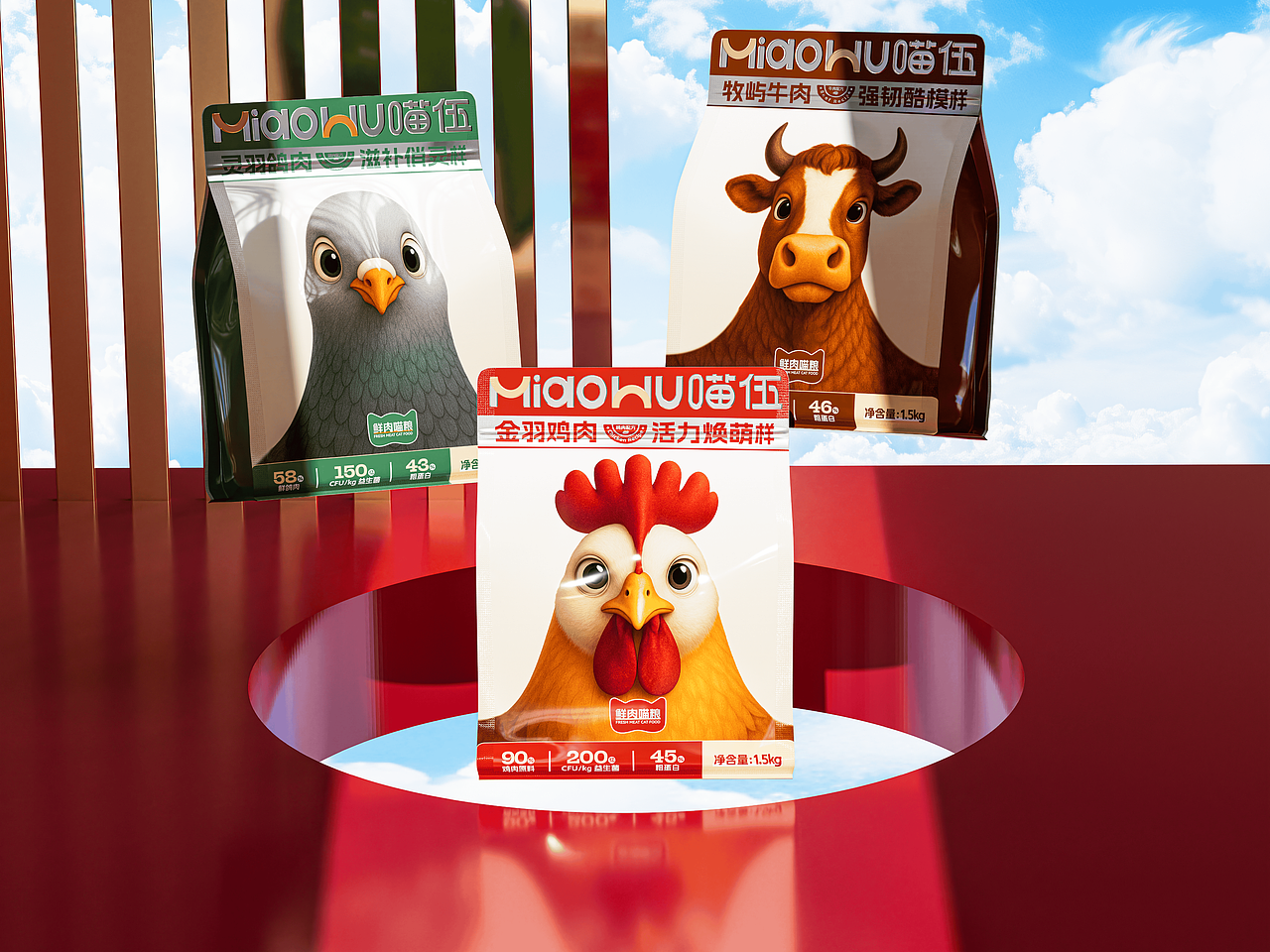 喵伍MEOW FIVE-猫粮品牌设计