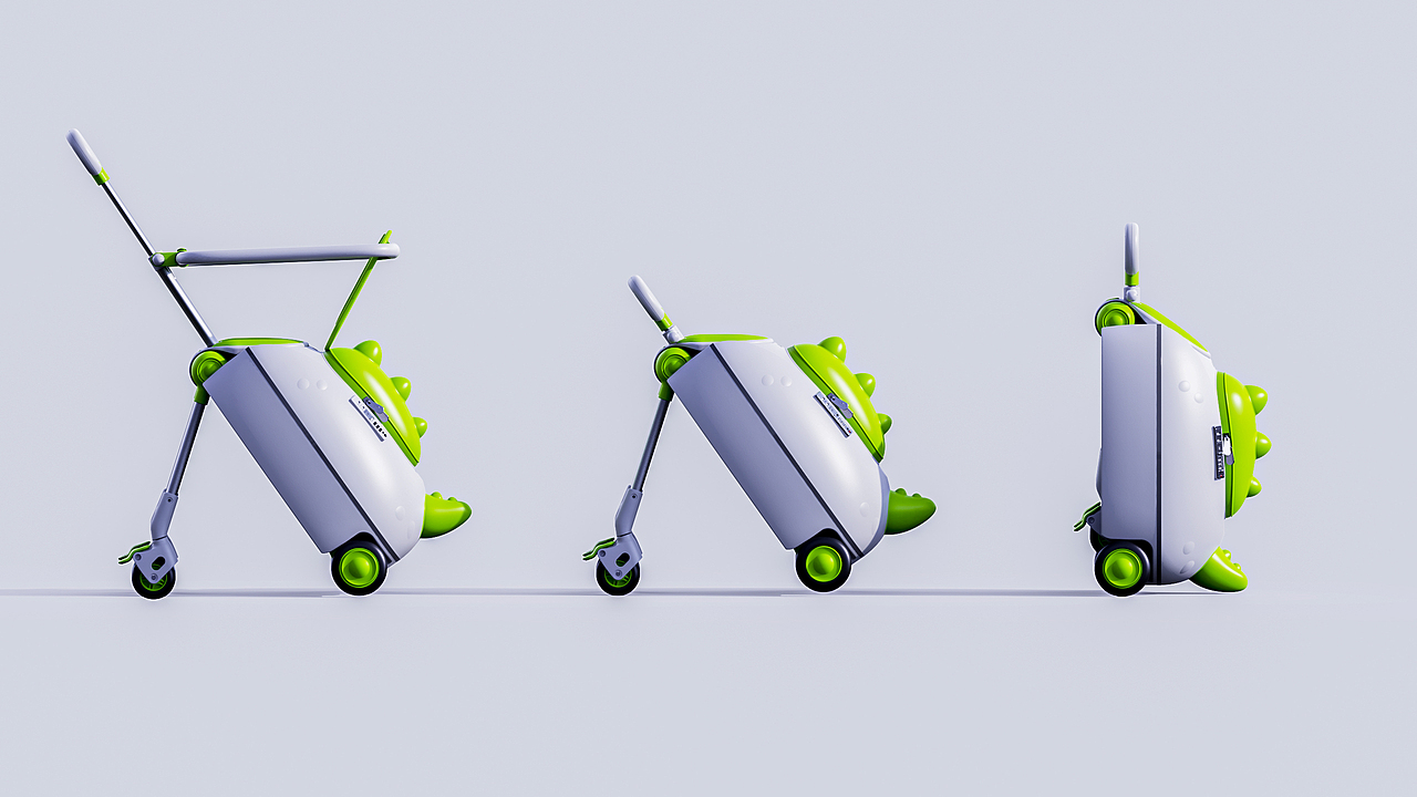 儿童多功能旅行箱 — 哈士奇设计