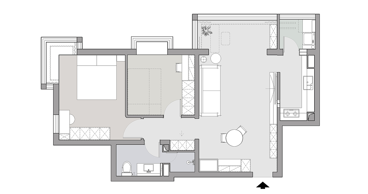 奶油原木一落地,放大30㎡的效果就有了