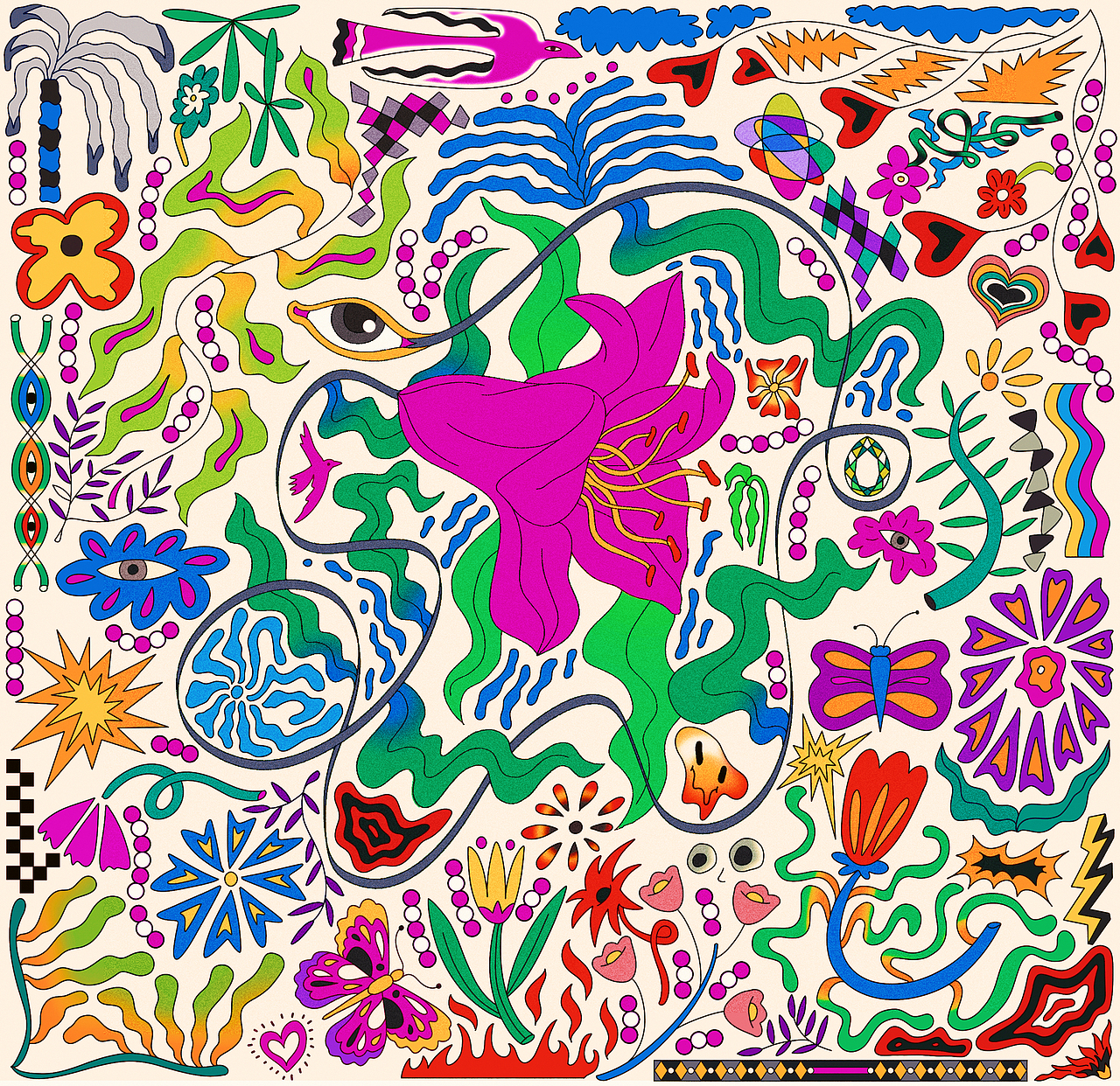 「超现实的低语」——符号与色彩的梦境漫游(图ZMzkzNDEyNzQ4) - 艺术插画 - 站酷设计师插画师卷耳原创素材 - 站酷ZCOOL