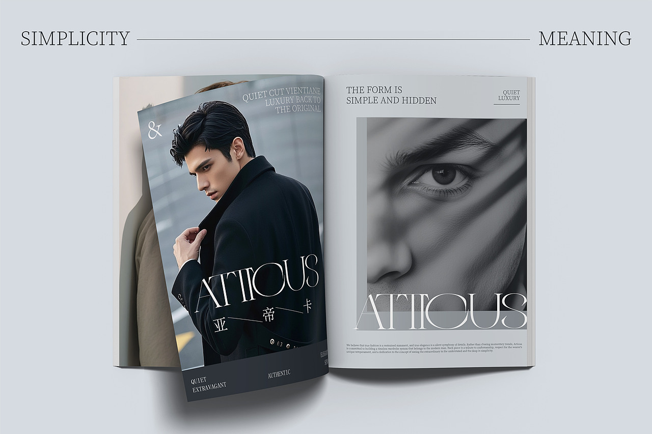 亚帝卡(ATTICUS)男装品牌设计 | 服装品牌视觉提案（图ZMzkzNDEzNjIw） - 品牌 - 站酷设计师南昱原创素材 - 站酷ZCOOL