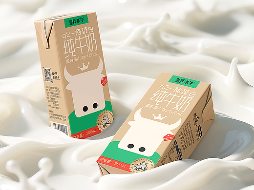 皇氏乳业水牛奶包装设计