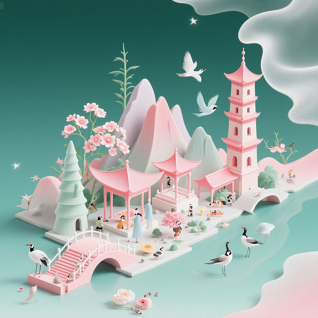 清雅插画（图ZMzkzNDE0NDY0） - 艺术插画 - 站酷设计师不便个原创素材 - 站酷ZCOOL