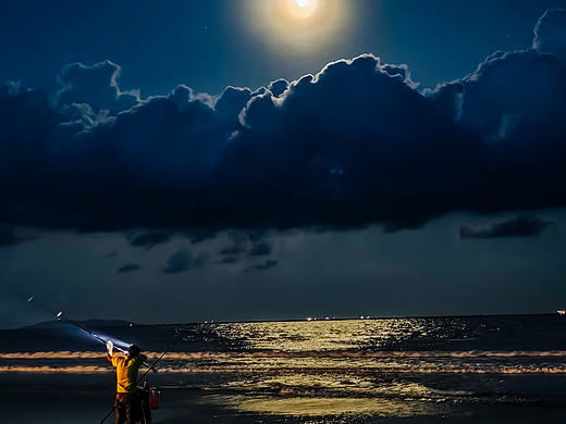夜海独钓