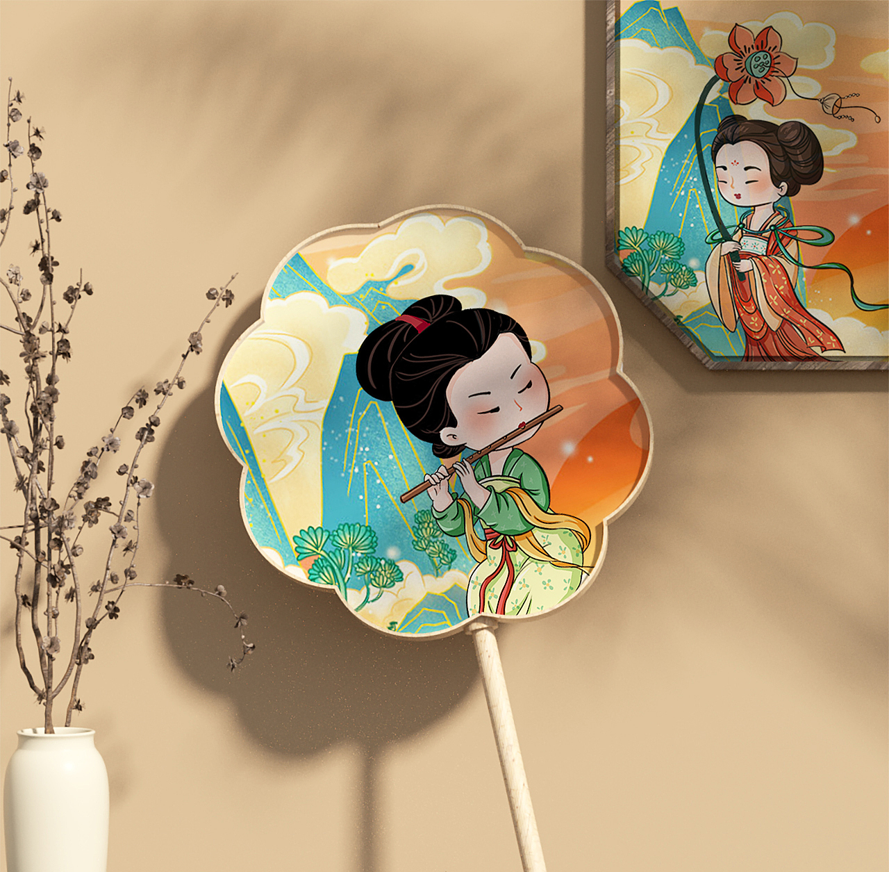 Q版古風(fēng)仕女（圖ZMzkzNDE2MTky） - 商業(yè)插畫 - 站酷設(shè)計(jì)師陳橙子CCZ原創(chuàng)素材 - 站酷ZCOOL