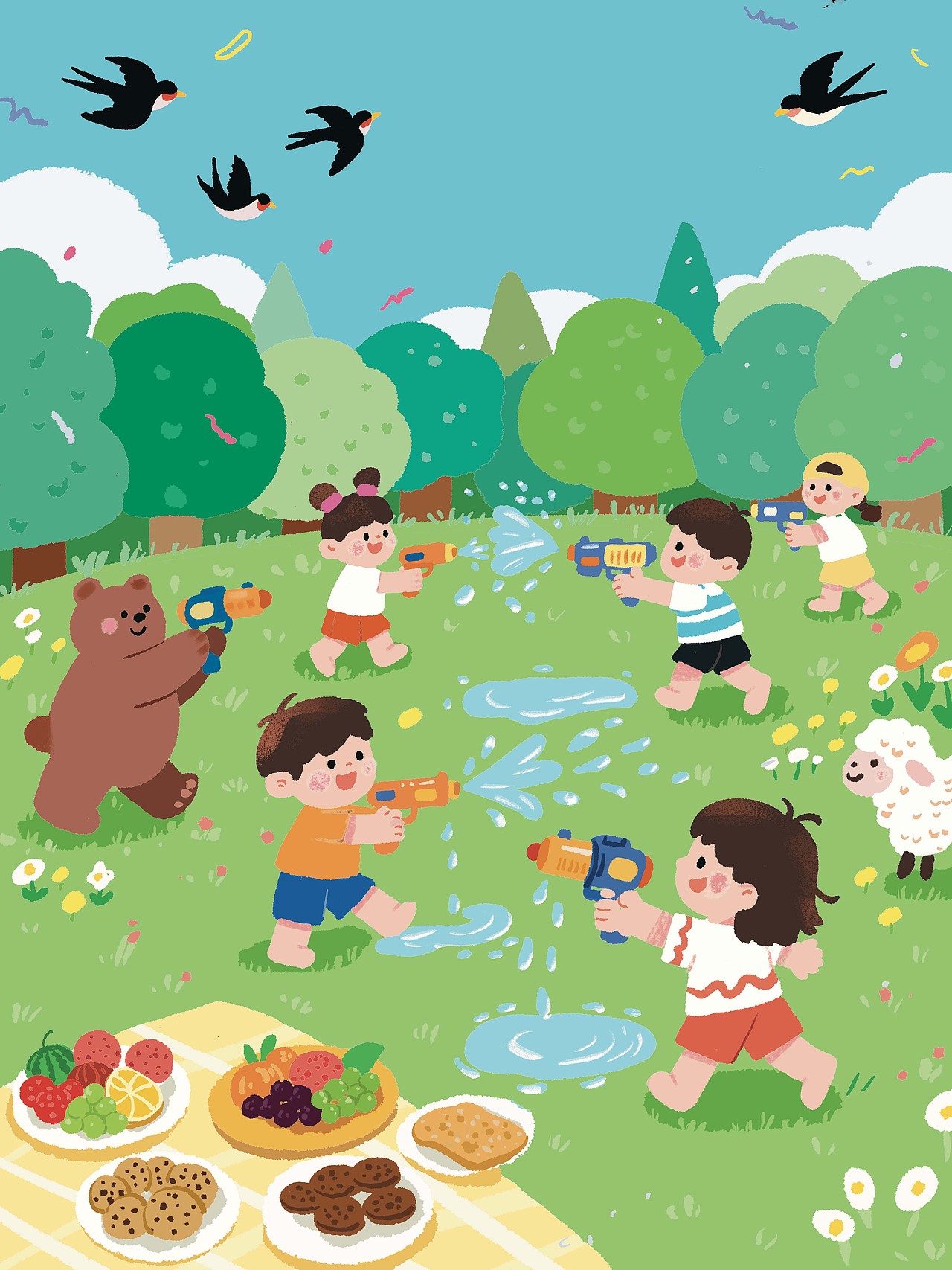 六一儿童节插画（图ZMzkzNDIxNzY4） - 儿童插画 - 站酷设计师小点心35原创素材 - 站酷ZCOOL