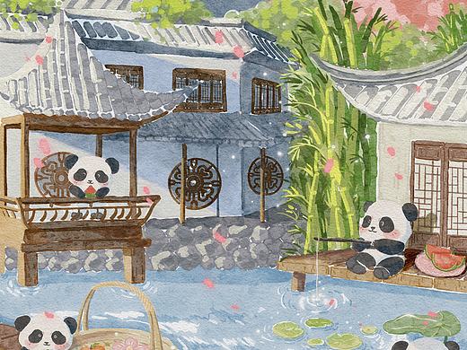 插画｜熊猫出游记