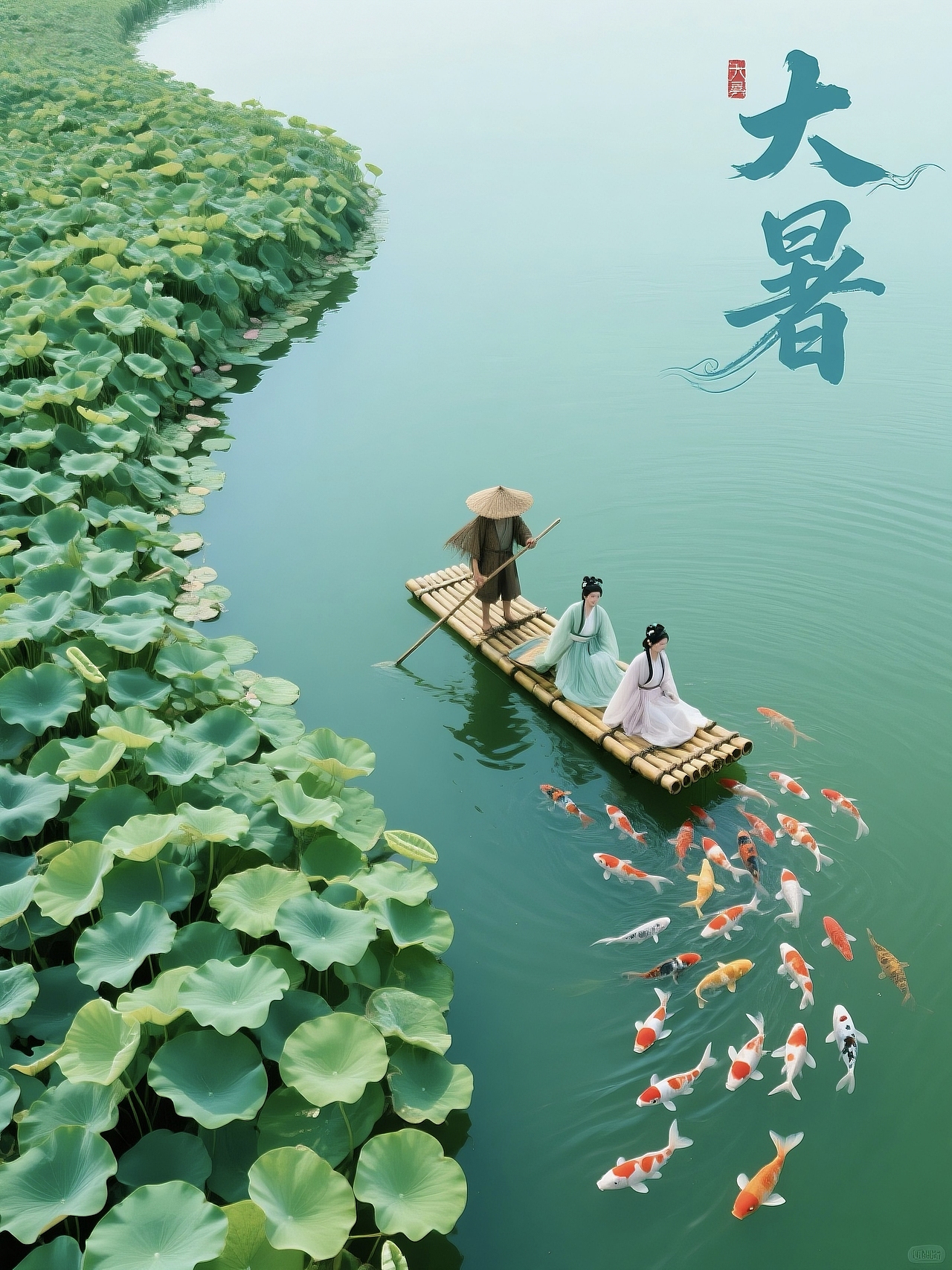 大暑习俗，赏荷泛舟