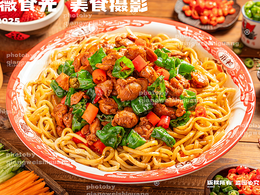 大盘鸡拌面及各种特色拌面拍摄